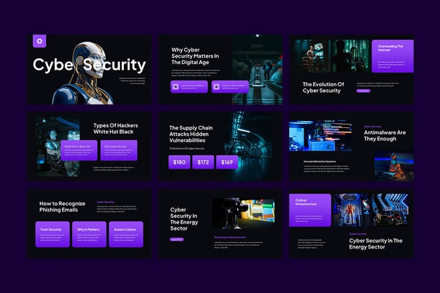 网络安全防护数据保护方案Keynote模板 - PPT派