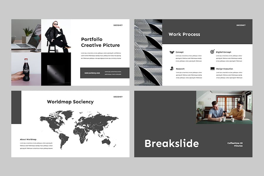 现代简约社交媒体商务推广PPT模板 - PPT派