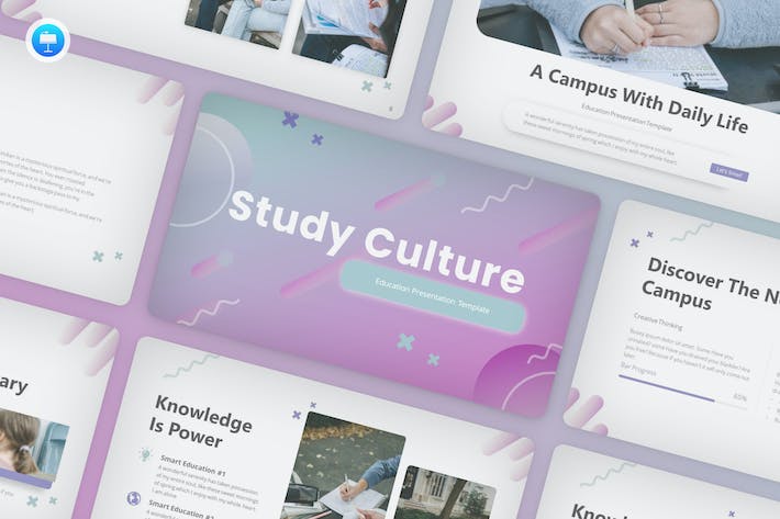 Study-culture-purple-creative-education-keynote- PPT派