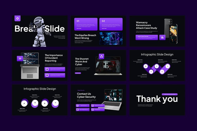 网络安全防护数据保护方案Keynote模板 - PPT派
