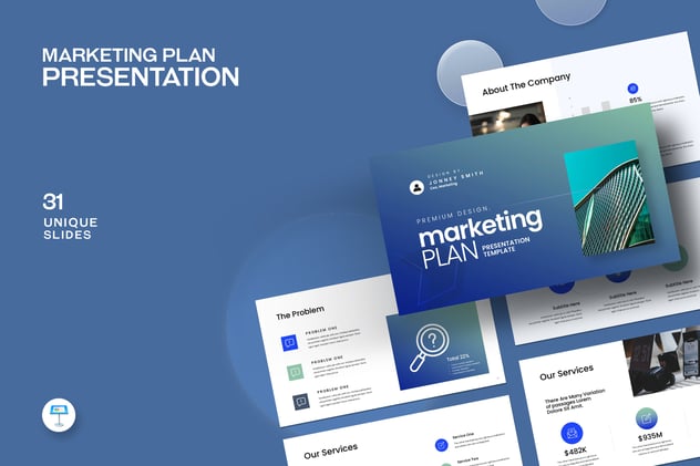 营销计划推广策略方案Keynote模板 - PPT派