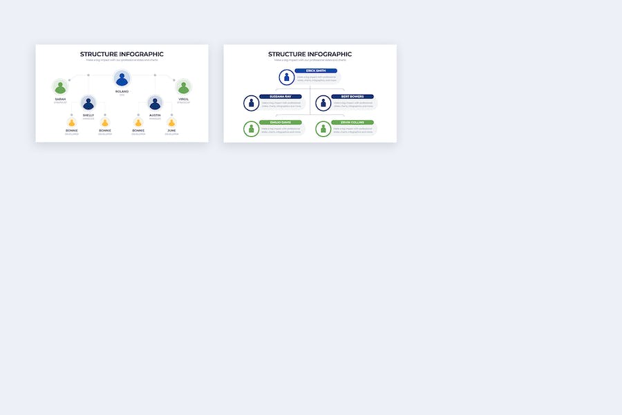 商业组织结构层级信息图形PPT模板 - PPT派