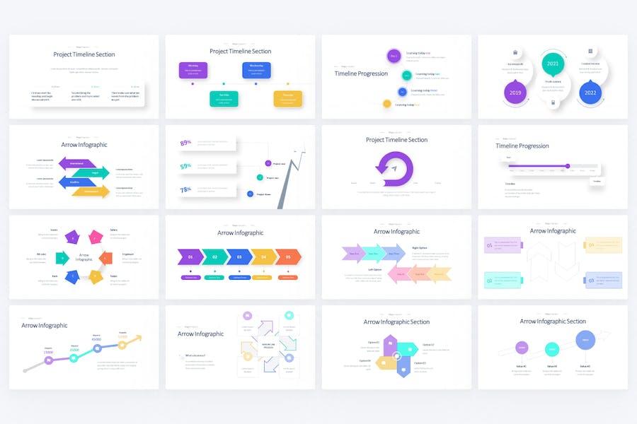 Arrow-timeline-infographic-powerpoint-template - PPT派