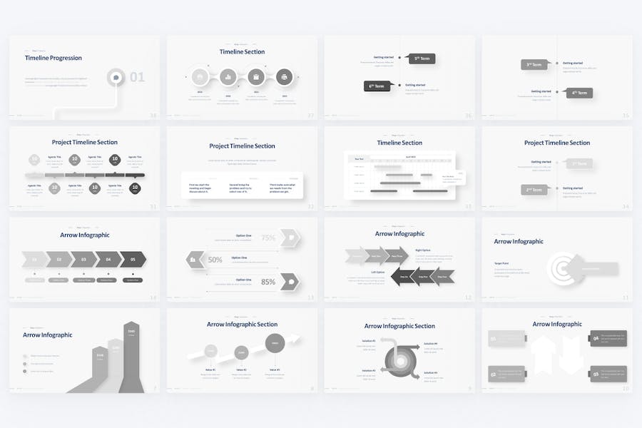 Arrow-timeline-infographic-powerpoint-template - PPT派