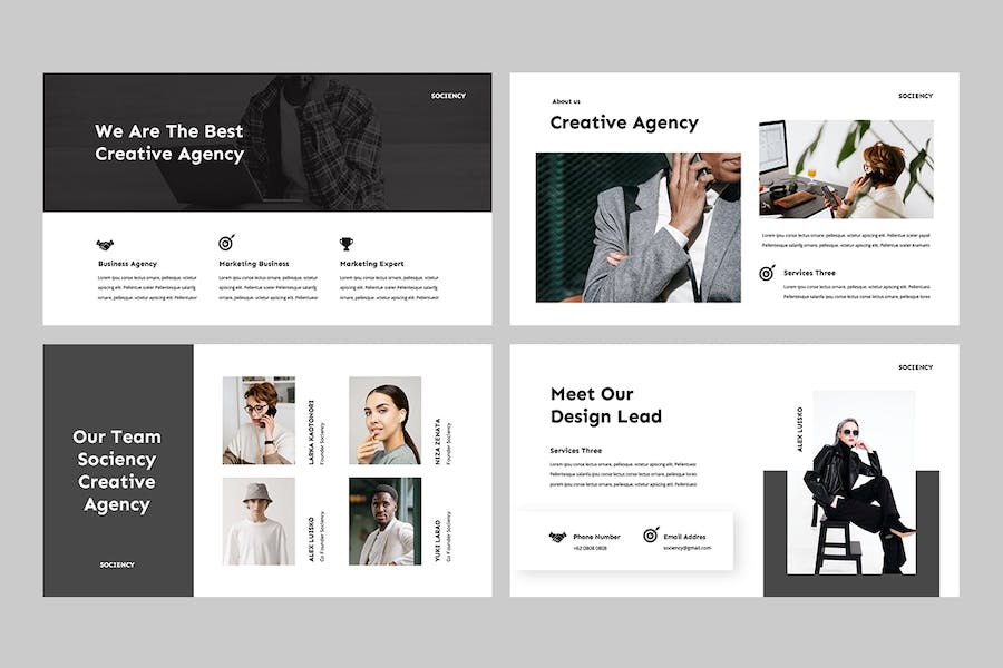 现代简约社交媒体商务推广PPT模板 - PPT派