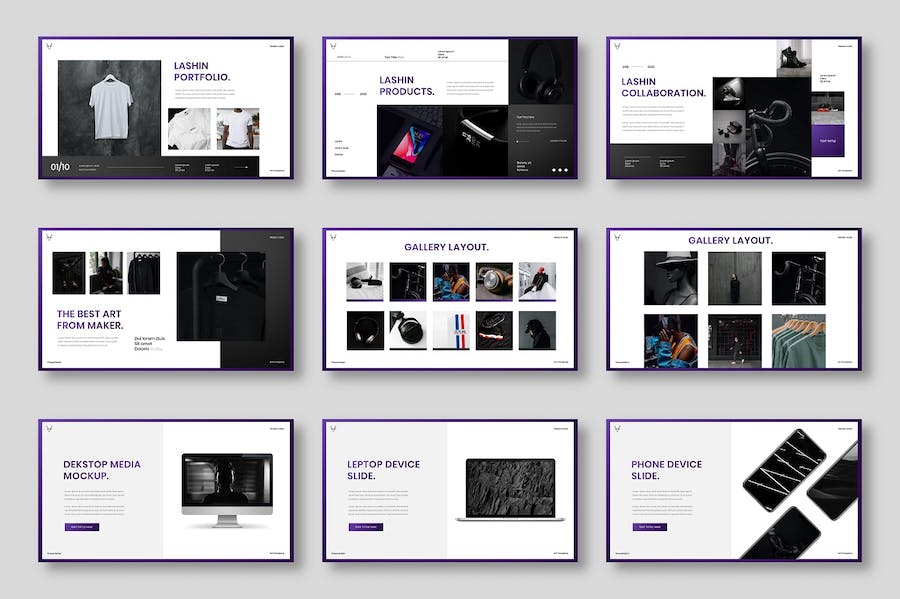 时尚商务企业品牌形象宣传PPT模板 - PPT派