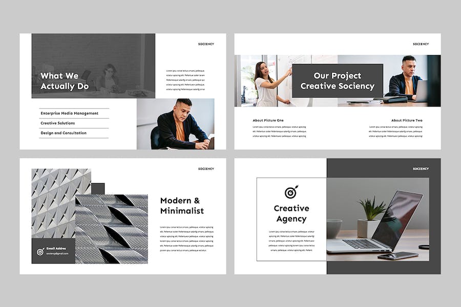 现代简约社交媒体商务推广PPT模板 - PPT派