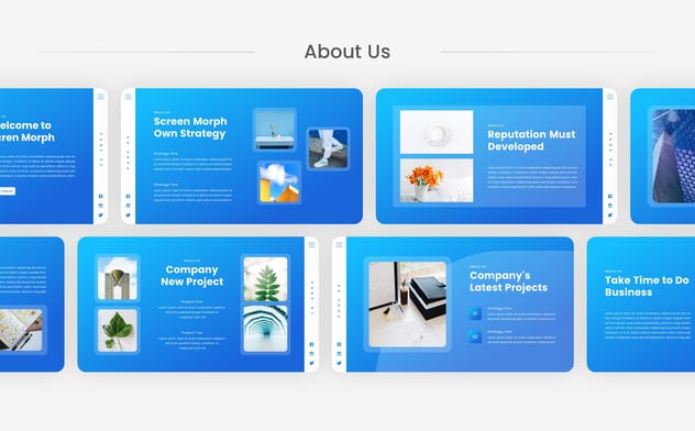 玻璃形态欧式设计eynote模板 - PPT派