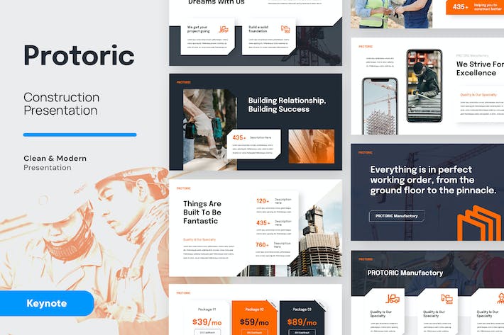 建筑施工项目管理规划讲述展示方案Keynote模板 - PPT派