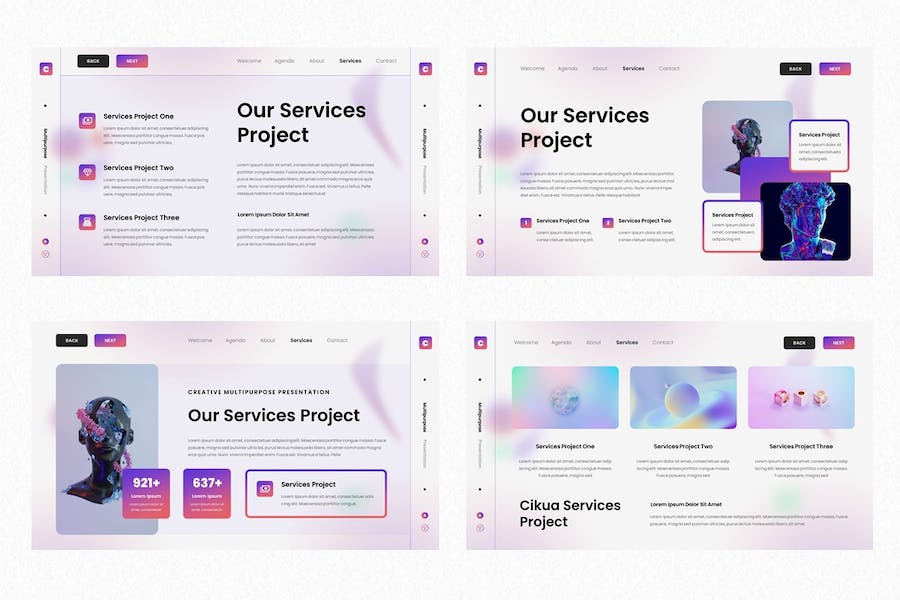 创意多用途设计方案PPT模板 - PPT派