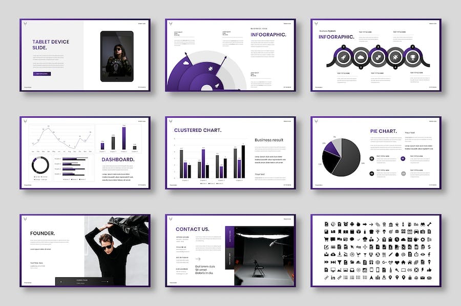 时尚商务企业品牌形象宣传PPT模板 - PPT派