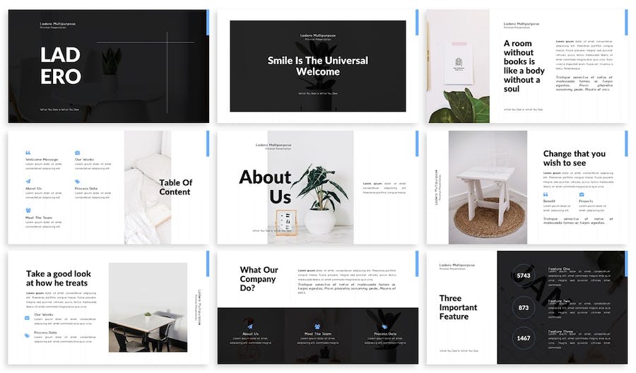 极简风格商务办公通用PPT模板 - PPT派