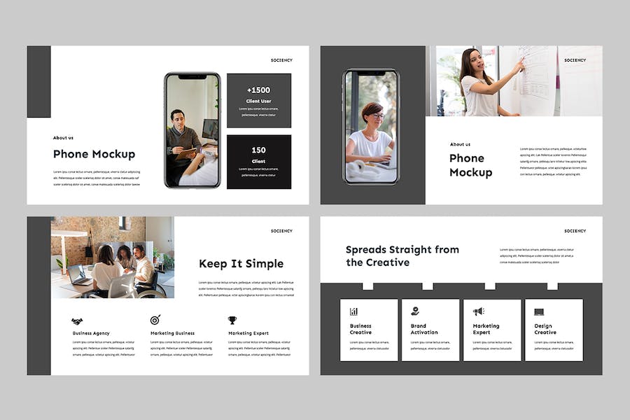 现代简约社交媒体商务推广PPT模板 - PPT派