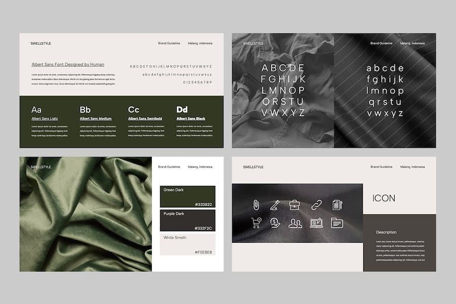 极简品牌形象指南展示Keynote模板 - PPT派