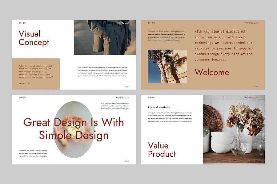 褐色美学商务建议书提案PPT模板 - PPT派