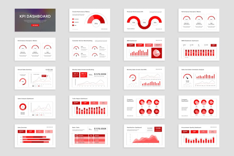 White-red-minimalist-kpi-dashboard-presentation - PPT派