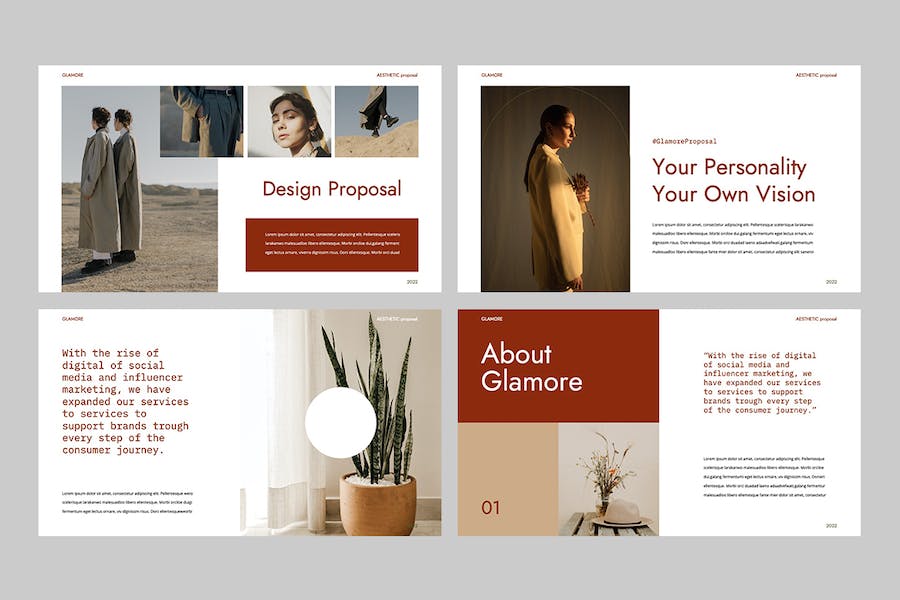 褐色美学商务建议书提案PPT模板 - PPT派