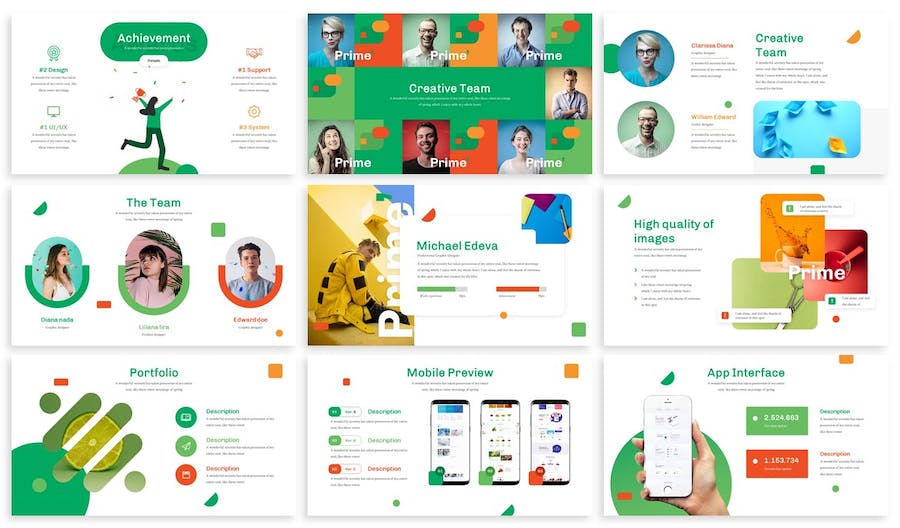 创意彩色商业设计演讲PPT模板 - PPT派