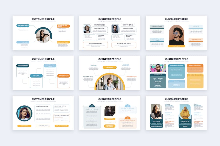 客户用户画像数据分析信息图表PPT模板 - PPT派