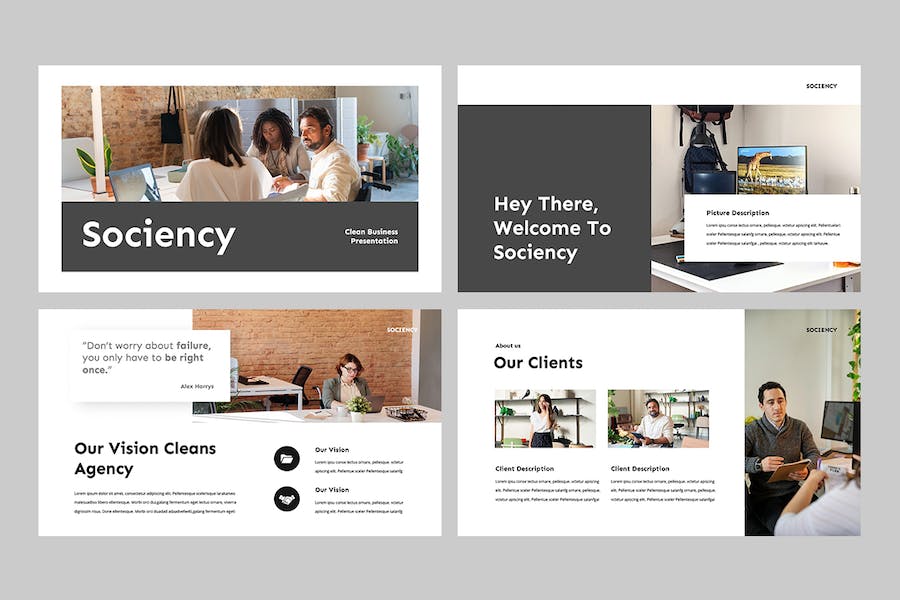 现代简约社交媒体商务推广PPT模板 - PPT派