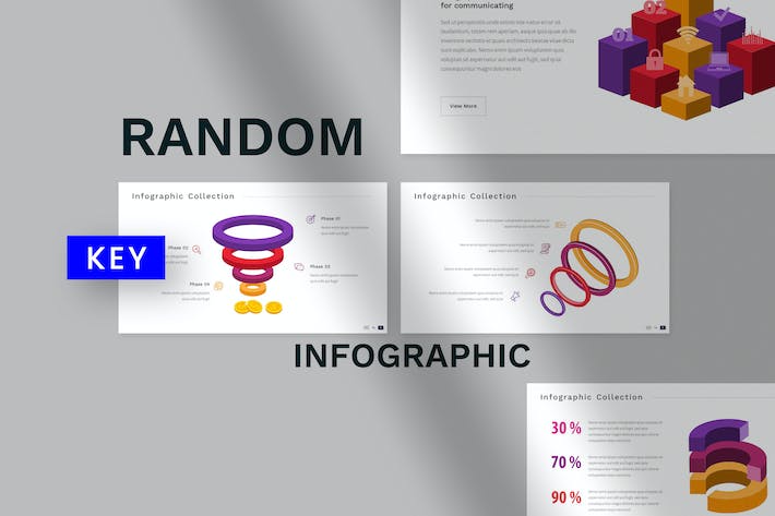 高级欧美层级信息图表Keynote模板 - PPT派