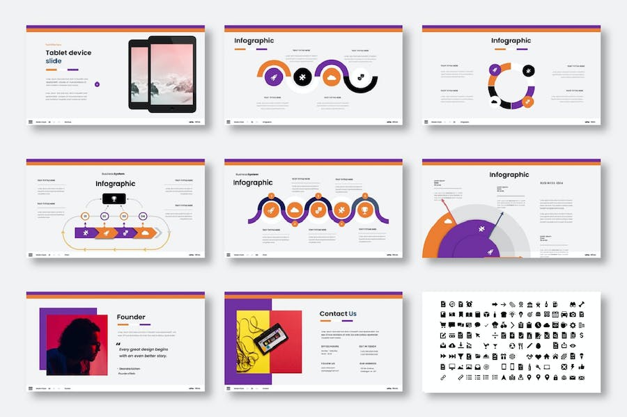 高端商务风格创意展示PPT模板 - PPT派