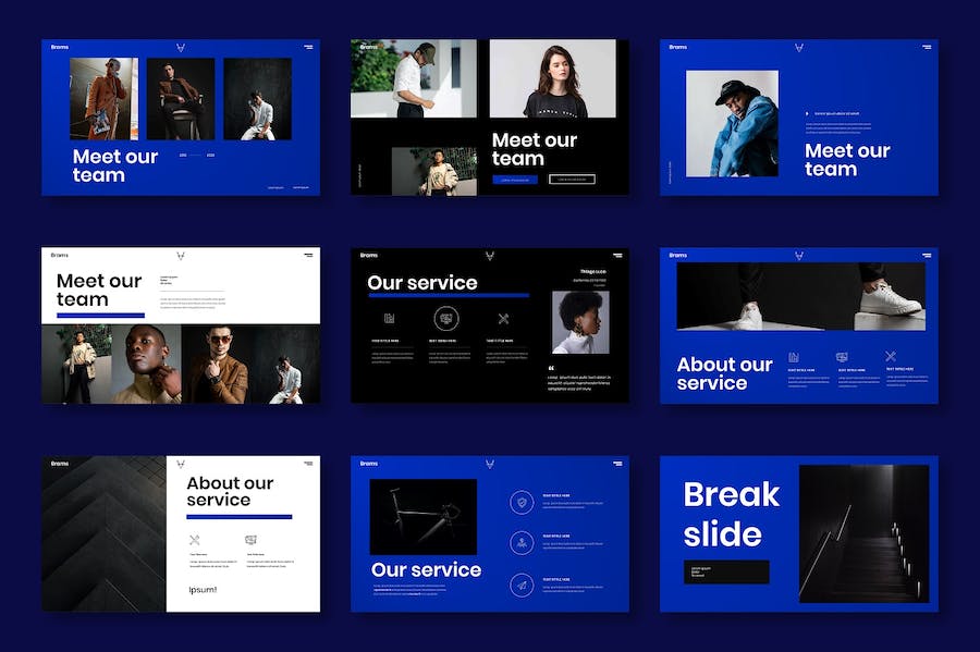 蓝黑色科技商务项目提案Keynote模板 - PPT派