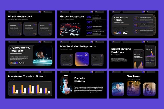 数字金融科技融资方案PPT模板 - PPT派