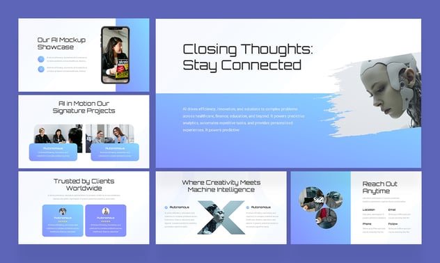 智能人工智能科技创新应用方案PPT模板 - PPT派