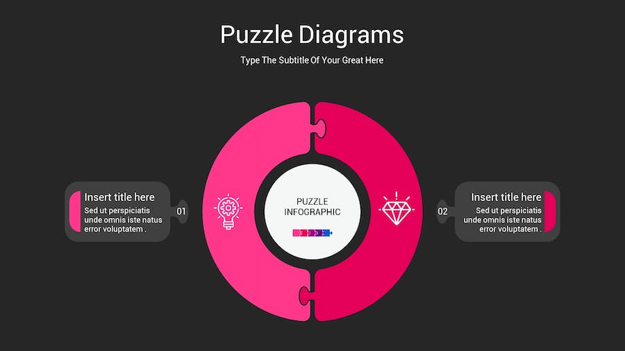 拼图创意展示问题分析图形Keynote模板 - PPT派