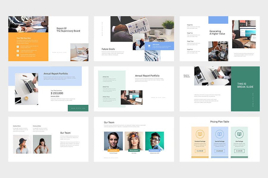 高级年度报告主题Keynote模板 - PPT派