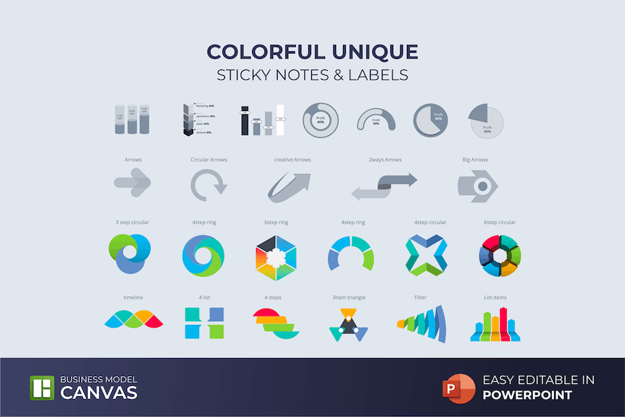 商业模式画布创业策划PPT演示模板 - PPT派