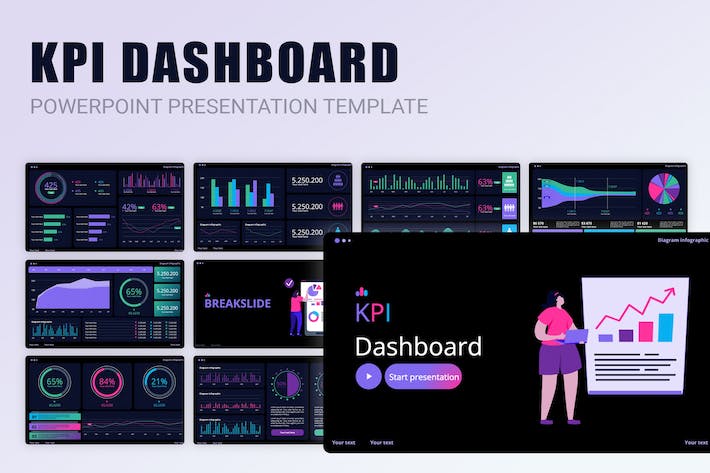 企业KPI绩效考核数据监控PPT模板 - PPT派