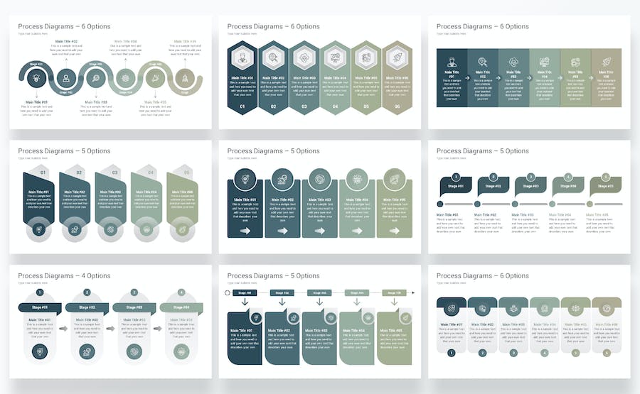 业务流程图表展示分析方案PPT模板 - PPT派