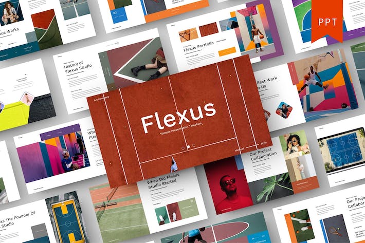 灵活商务企业服务展示PPT模板 - PPT派