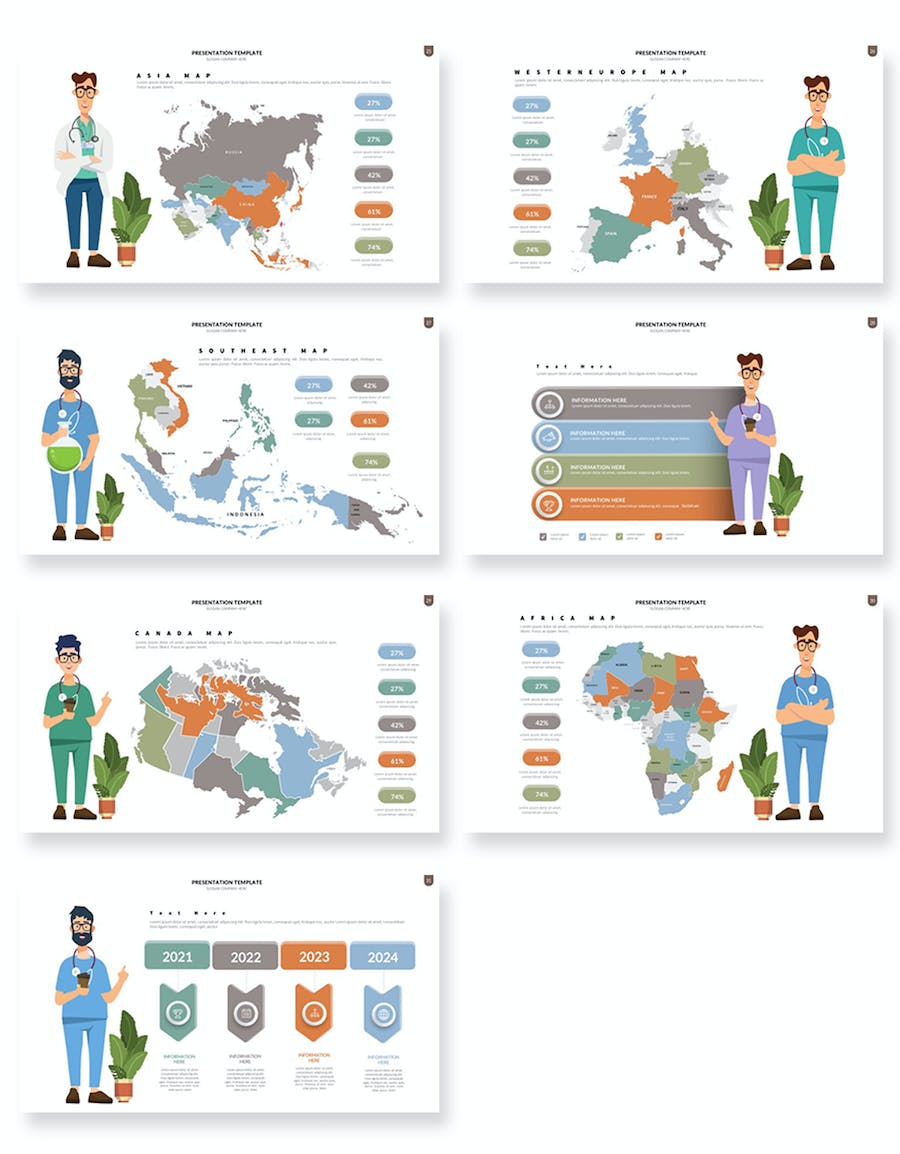 医疗保健专业方案展示PPT模板 - PPT派