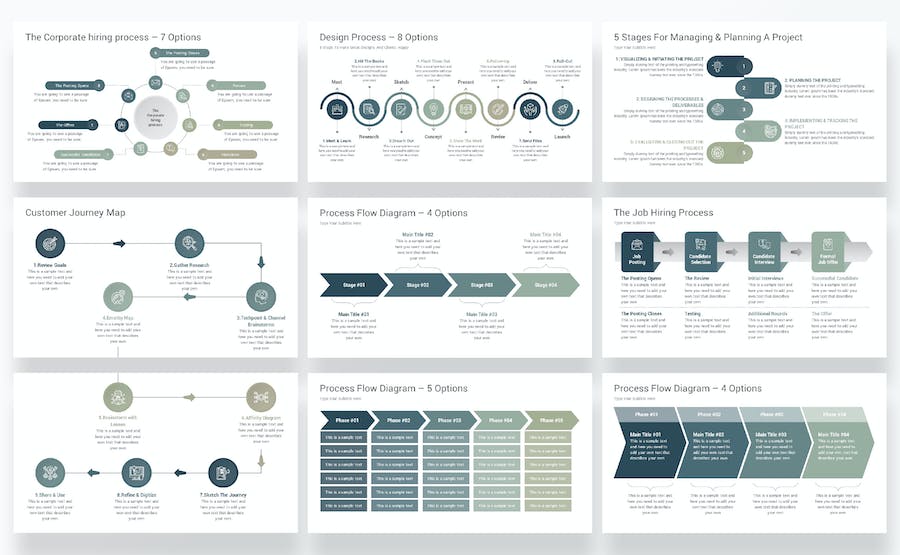 业务流程图表展示分析方案PPT模板 - PPT派