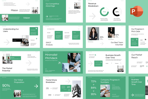 极简主义融资商业方案PPT模板 - PPT派