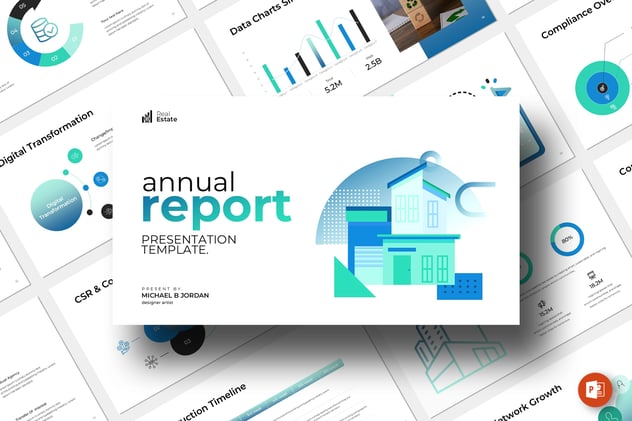 年度报告业绩汇报财务展示PPT模板 - PPT派