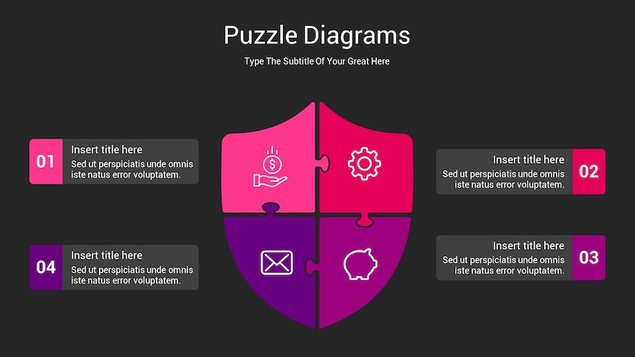拼图创意展示问题分析图形Keynote模板 - PPT派