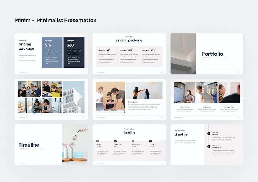 极简设计风格创意展示Keynote模板 - PPT派