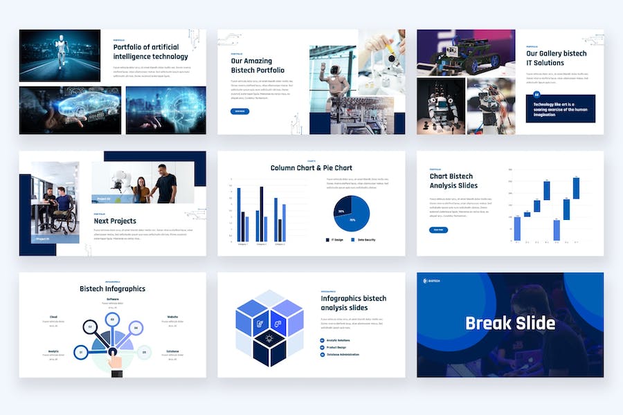 IT科技企业解决方案演示PPT模板 - PPT派