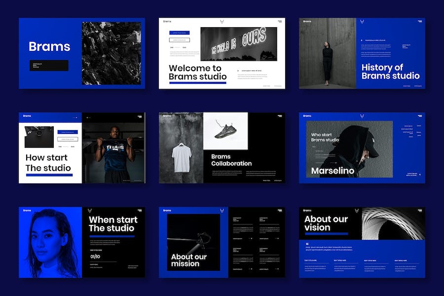 蓝黑色科技商务项目提案Keynote模板 - PPT派