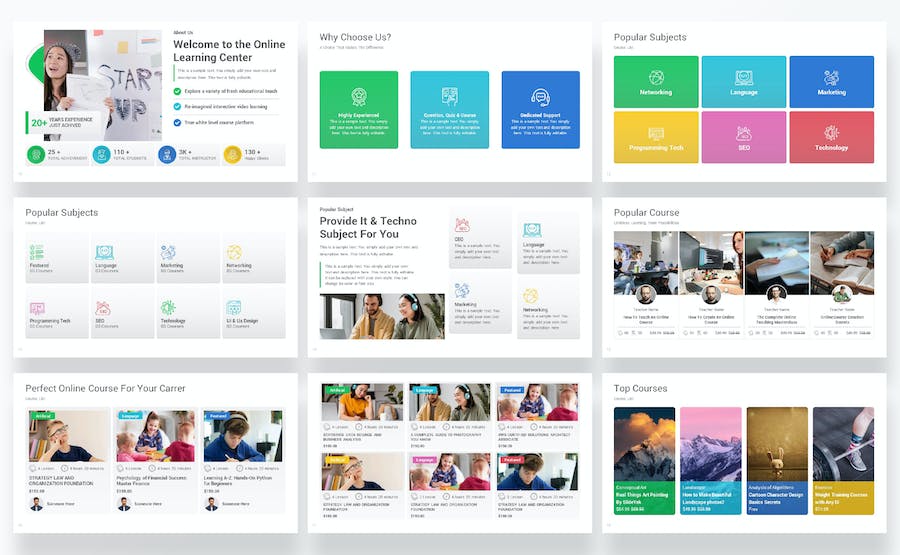 教育培训课程教学设计展示PPT模板 - PPT派