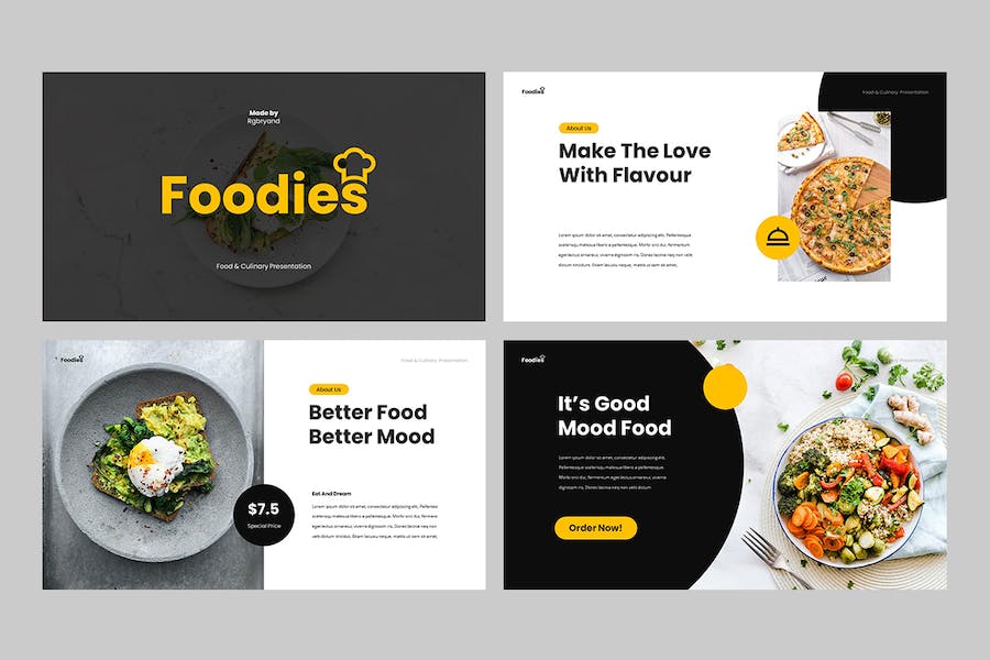 美食餐饮品牌推广宣传Keynote模板 - PPT派