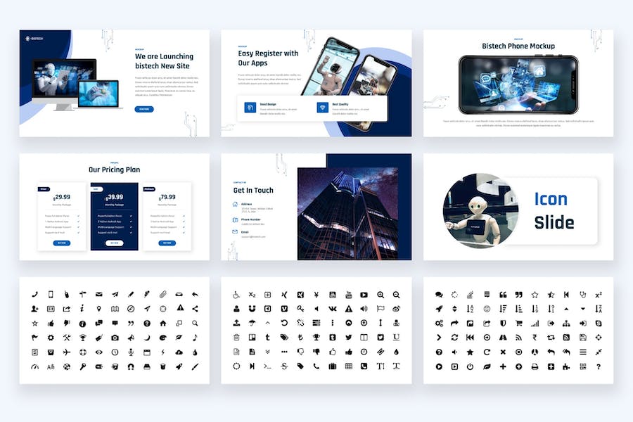 IT科技企业解决方案演示PPT模板 - PPT派