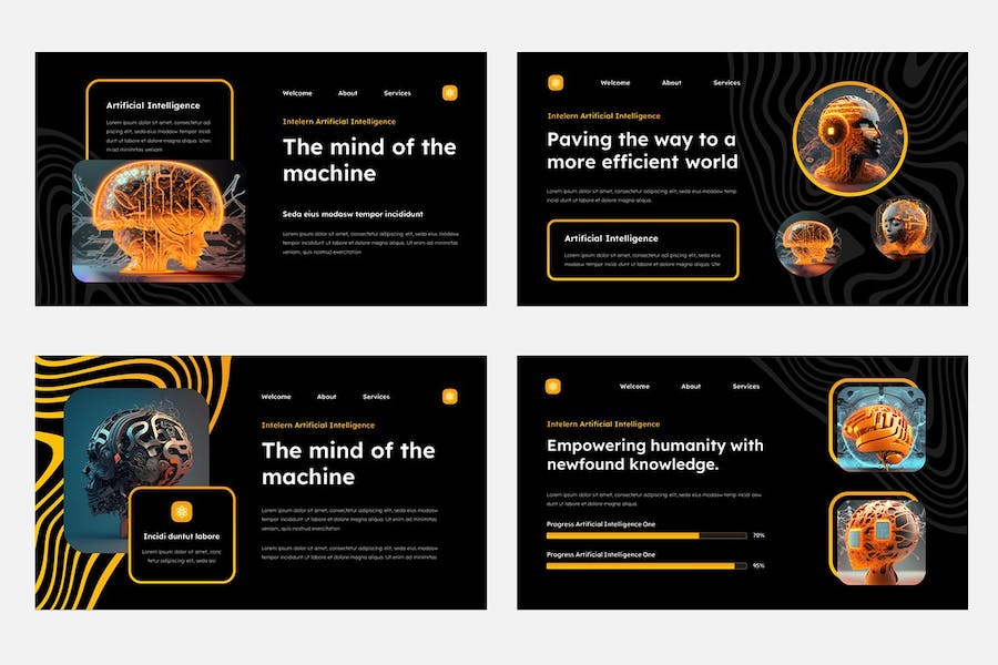 人工智能技术发展应用趋势分析Keynote模板 - PPT派
