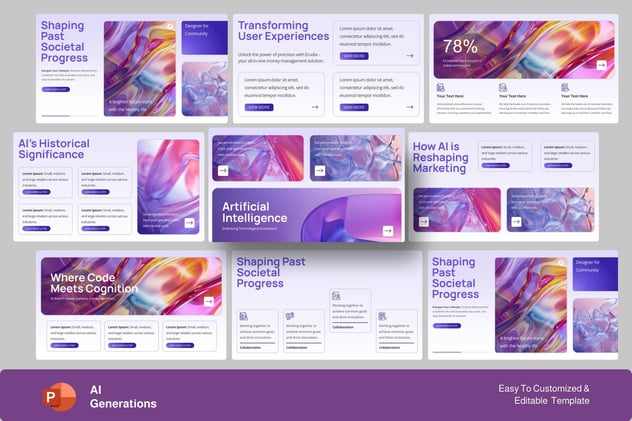 人工智能新一代技术发展趋势分析PPT模板 - PPT派