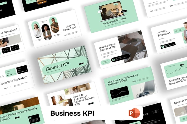 业务关键指标KPI监测PPT模板 - PPT派