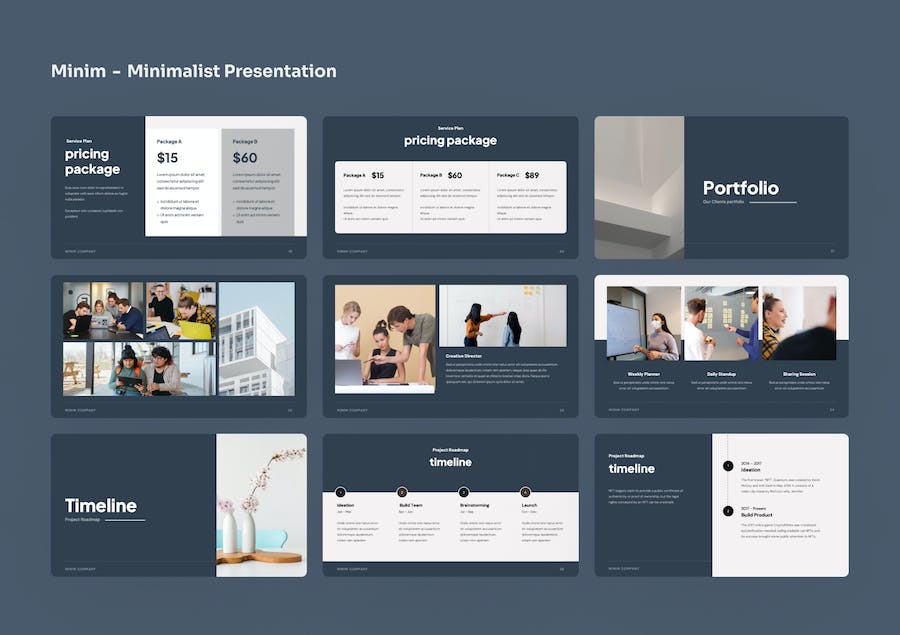 极简设计风格创意展示Keynote模板 - PPT派